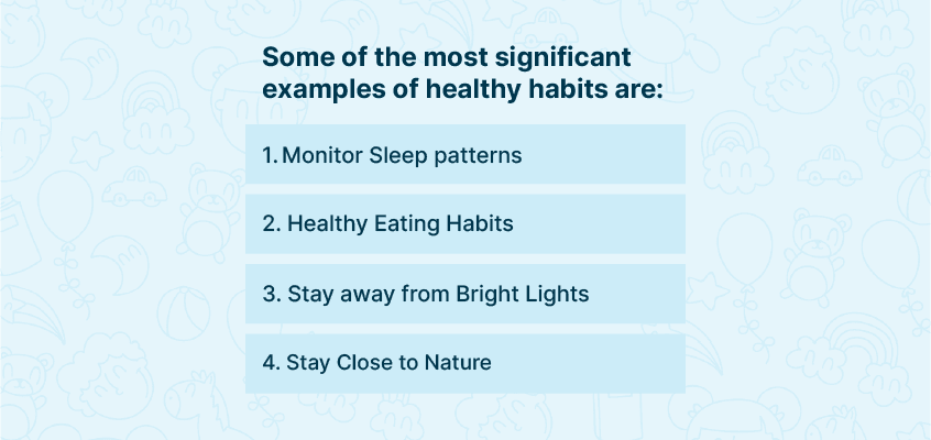 Examples of healthy habits