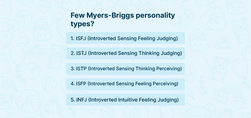 Examples of Myers-Briggs personality types