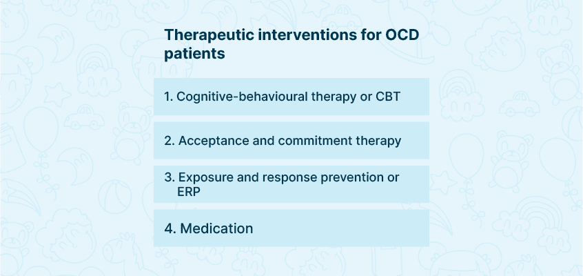 Therapeutic interventions available for people with OCD