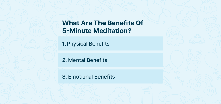 The benefits of 5 minute meditation