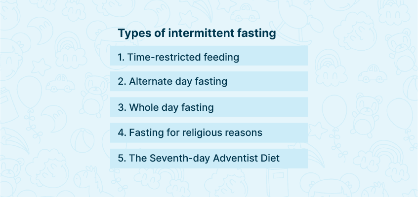 types of intermittent fasting
