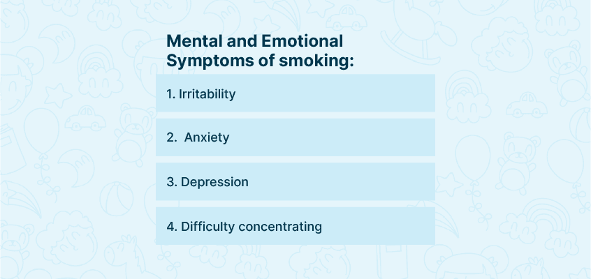 mental and emotional symptoms of smoking 