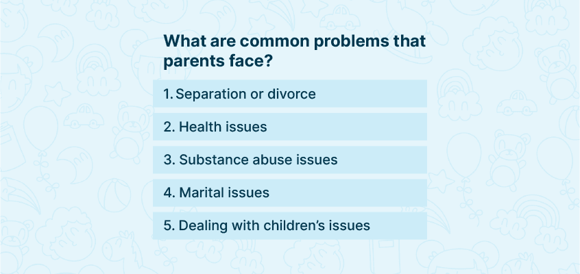 What are common problems that parents face