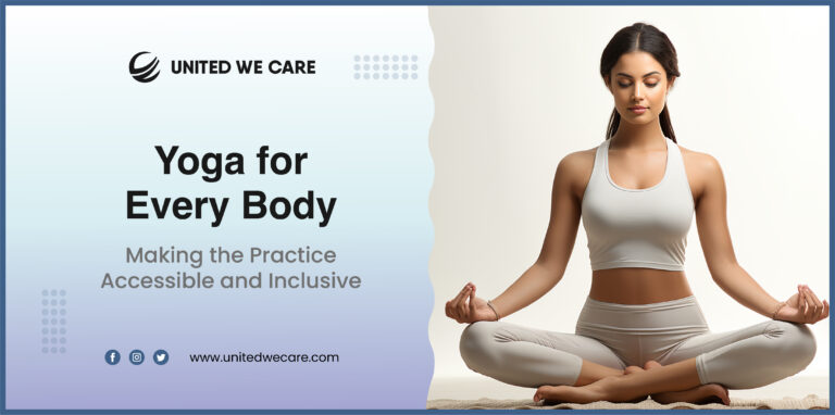 Diverse group practicing inclusive yoga in a calm studio setting